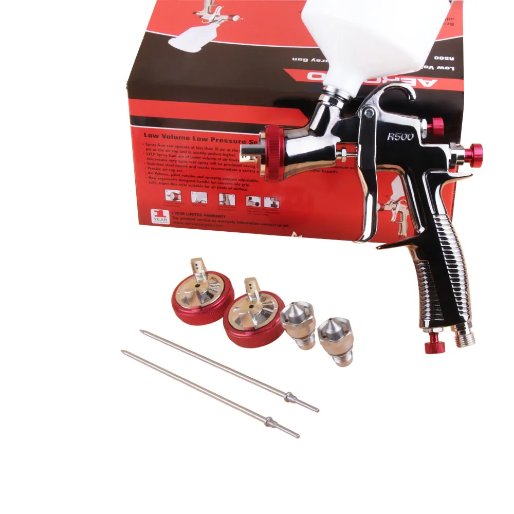 LVLP Spray Gun R500 Car Painting gun. 1.3mm,1.5mm,1.7mm,2.0mm Nozzle and gun sold separately or together.R500 air spray gun.