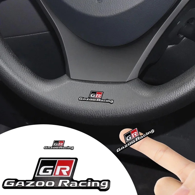 3D Metal Car Sticker Logo Labeling Emblem Badge Decals for Toyota GR Sport Gazoo Racing C-HR RAV4 Mirai Avensis Prado Camry Rav4