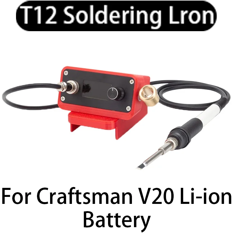 T12 OLED Soldering Iron Quick Heating Wireless °C/°F Freely Switching For Craftsman 20V Battery DIY Repair Soldering Station