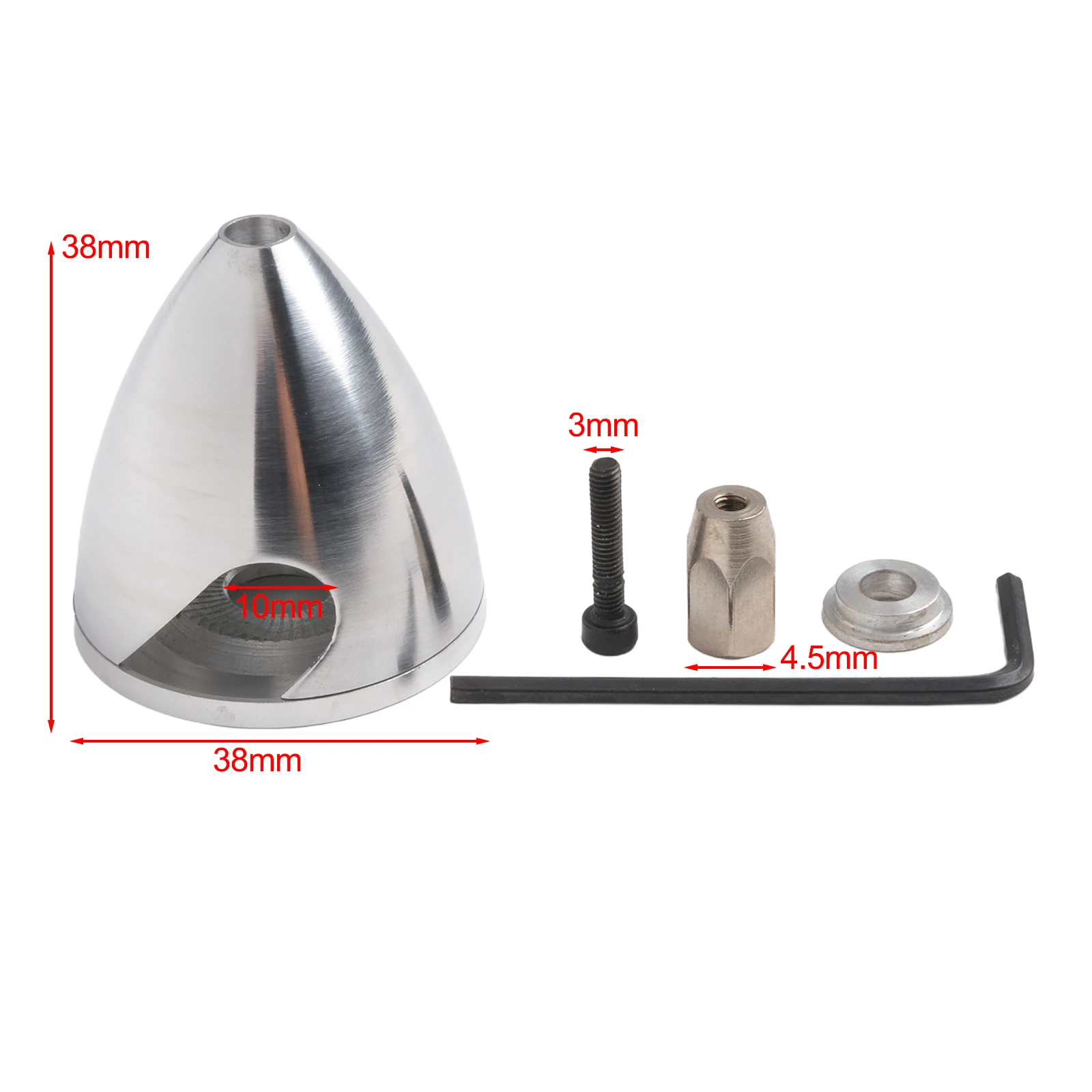 RC Plane Spinner RC Model Planes Propeller All-aluminum Alloy Easy Installation Improved Flight Performance Base Diameter 10mm