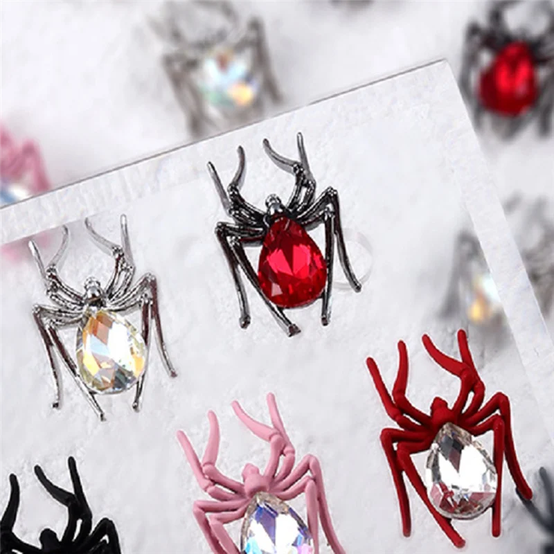B47B-Готовый продукт, украшения в виде паука, ретро-сплав, украшение для маникюра с шипами