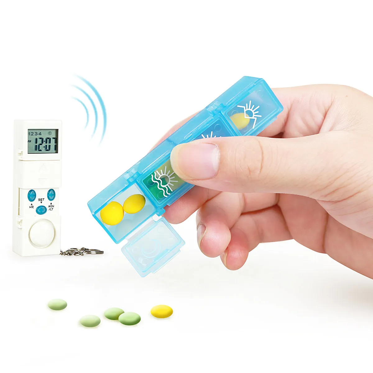 

Weekly 7 Days Digital Pill Organizer 28 Compartments Medicine Box Talking Timer Reminder Travel Organizer