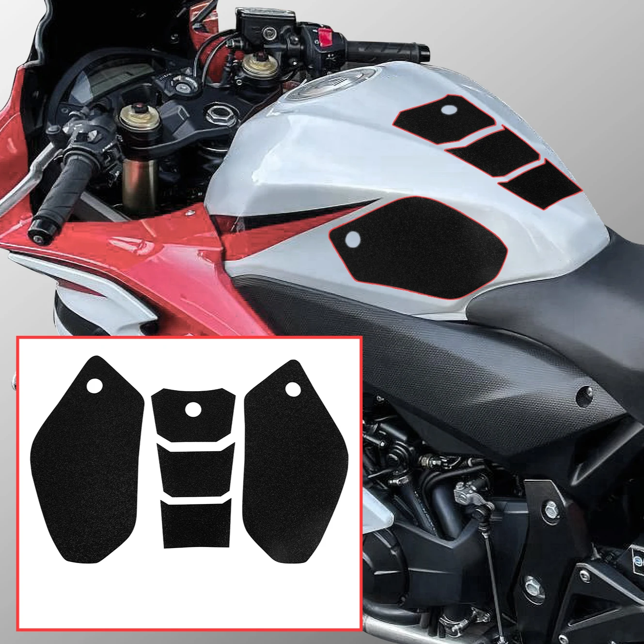 

For Honda CBR600 CBR 600 RR Motorcycle Fuel Oil Gas Tank Sticker Protector Decal Knee Grip Traction Side Tank Pads 2007-2012