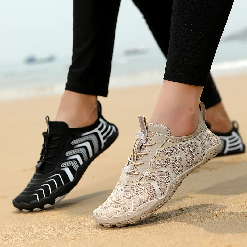 

Qiuck Drying Aqua Shoes Man Women's Water Shoes Barefoot Five-Fingers Wading Sneakers Beach Swimming Footwear 2025 New Arrival