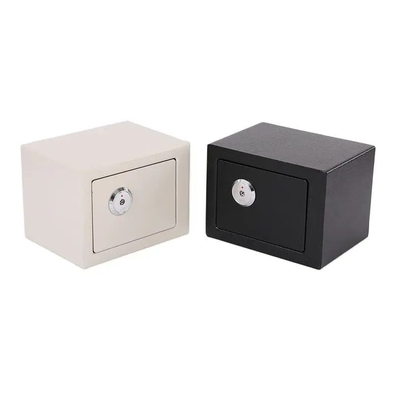 Steel Security Safe Box with Key, RV Safe Box Money Lock Box for Secure Cash, Jewelry, ID Documents 23x17x17cm