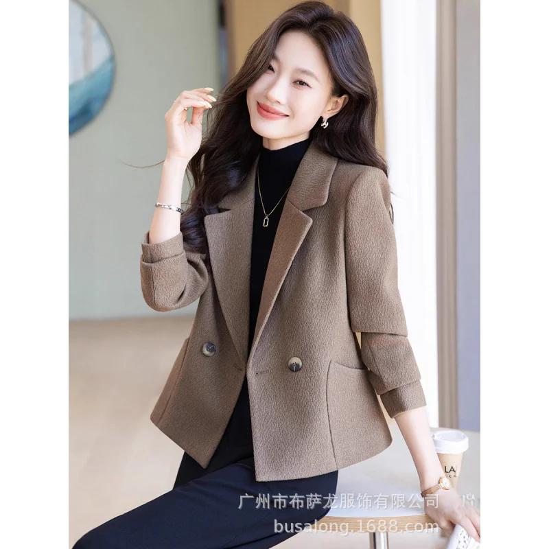 

2025New Stylish Fashion Suit Casual Women's Long Sleeve Professional Blazer Formal Women's Single Jacket Workwear8536