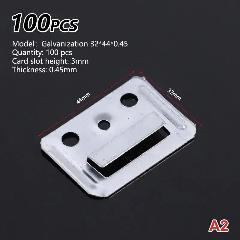 【WQR3】100 clips metálicos para paneles de pared WPC, clips para revestimiento acanalado de pared y techo WPC, solo para interiores y exteriores, varios tamaños