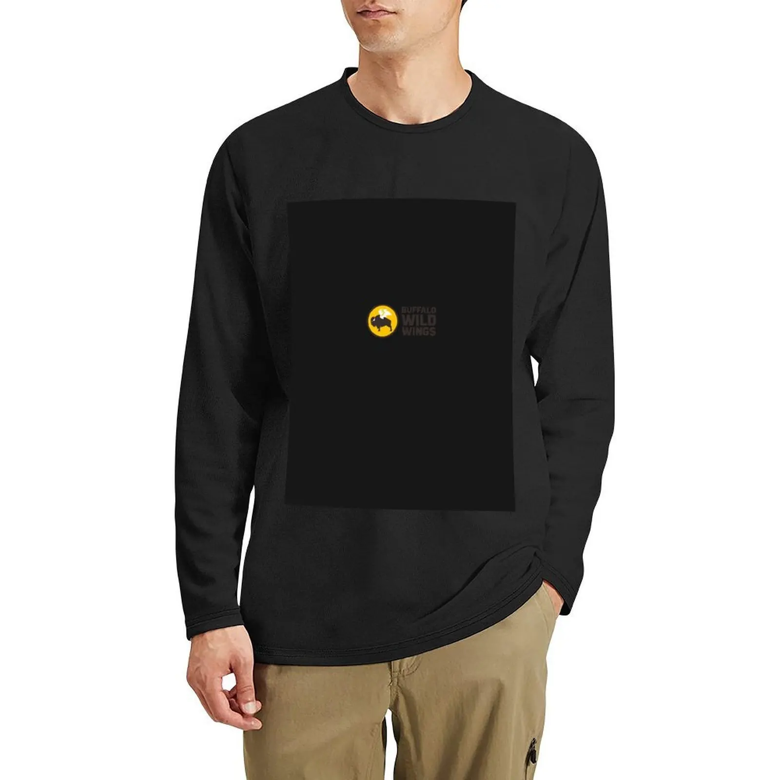 Camiseta con logo de Buffalo Wild Wings, Camiseta larga, camisetas bonitas de peso pesado, camiseta sublime, camiseta divertida, camisetas para hombre