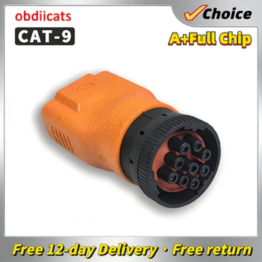 

High Quality CAT 9Pin OBD2 Cable For Heavy Duty Construction Machinery Truck