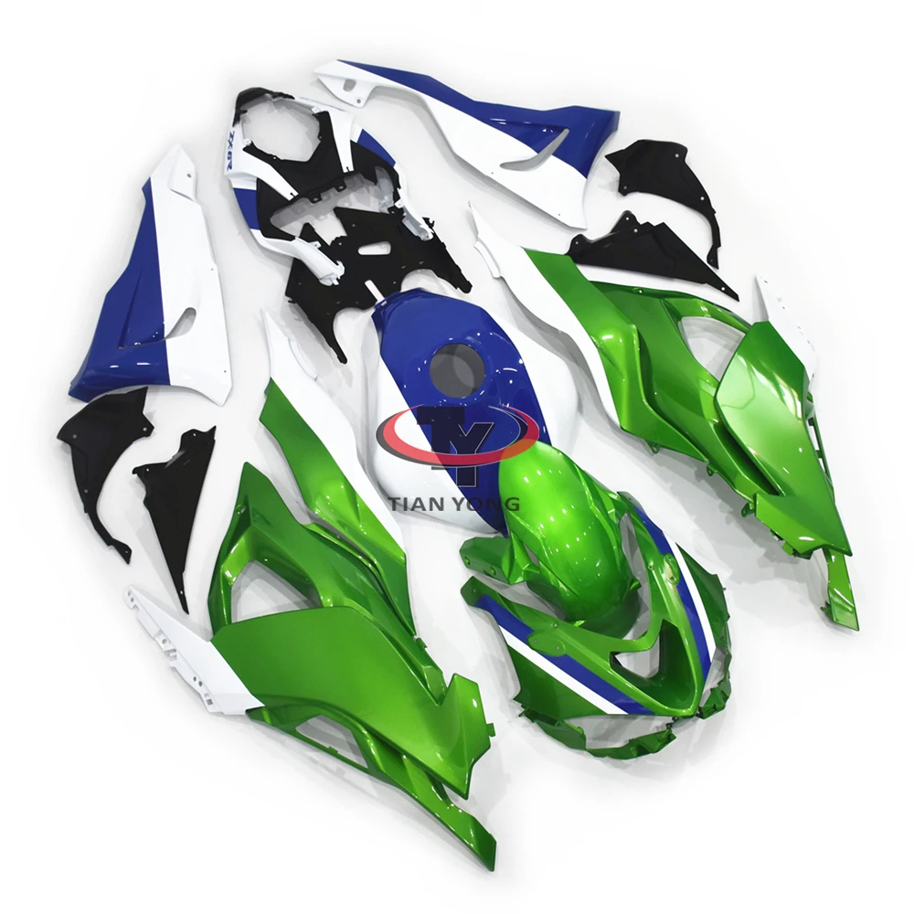 Bodywork Cowling Green white blue latte art Add plastic fuel tank Motorcycle Full Fairing Kit For Kawasaki ZX6R 2024-2025 636