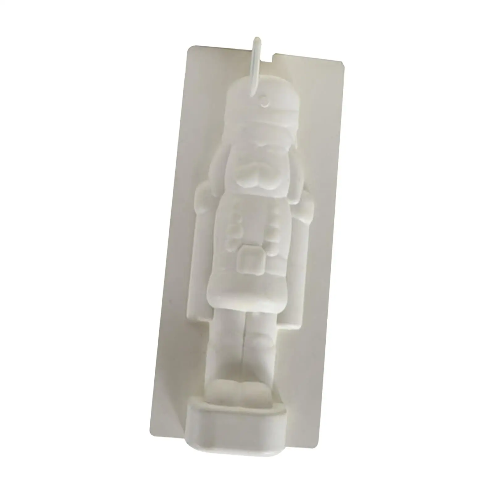 Durable Nutcracker Walnut Soldier Candle Mould Handmade Soap Silicone Mold