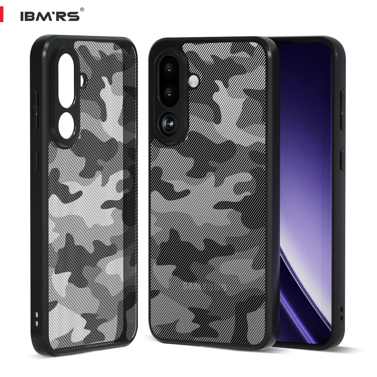 

IBMRS for Samsung Galaxy M56/F56 Case, [Shockproof Military Camo] Clear Transparent TPU Cover,Slim Fit Protective Phone Case