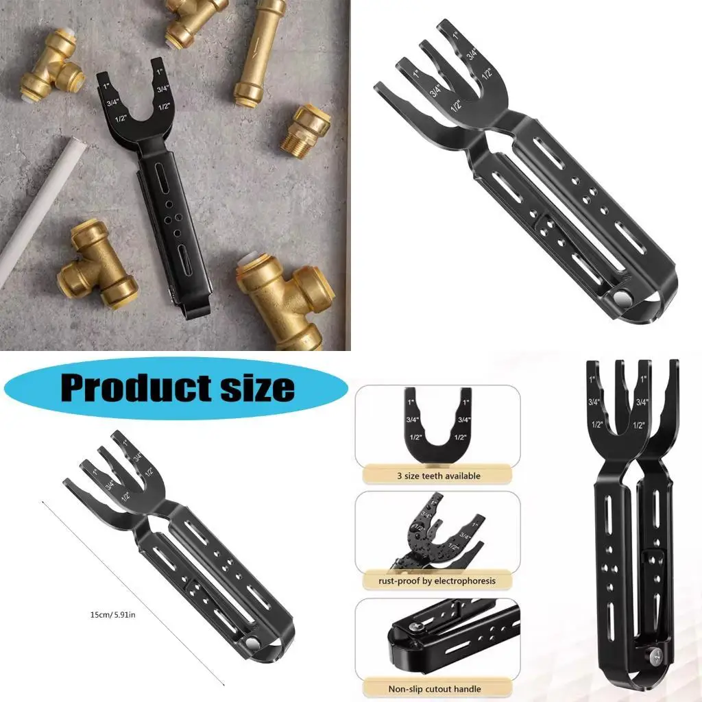 

G6KF Ergonomic Water Pipe Disconnect Tongs Pliers Tool For Brass Push Fit Systems 3 Size Integration Easy Hand Operation