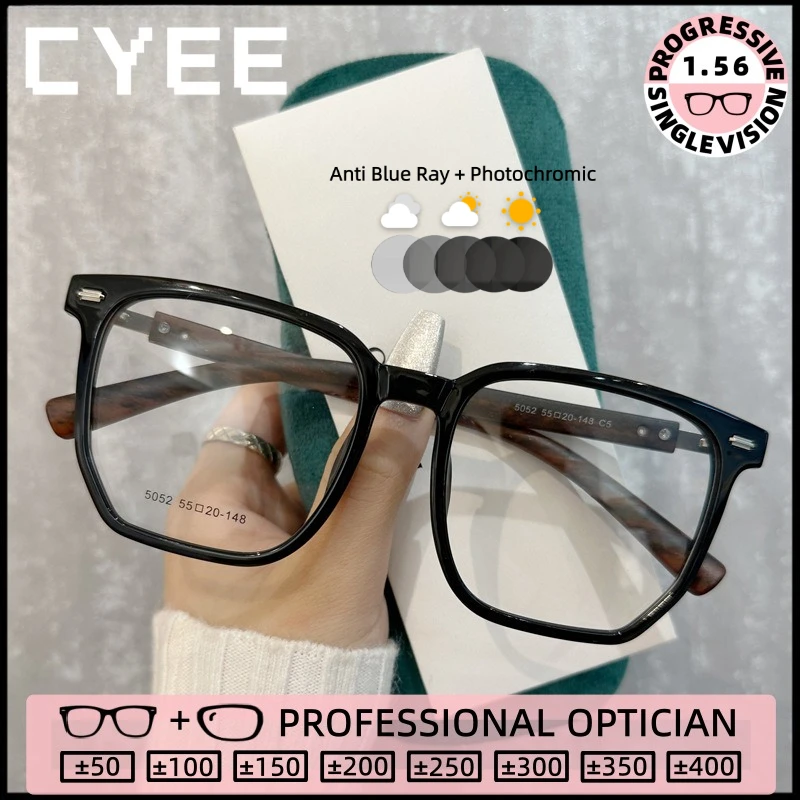 

Очки для чтения CYEE: классические, повседневные, высококачественные, фотохромные, для коррекции близорукости, с возможностью изготовления по индивидуальному заказу.