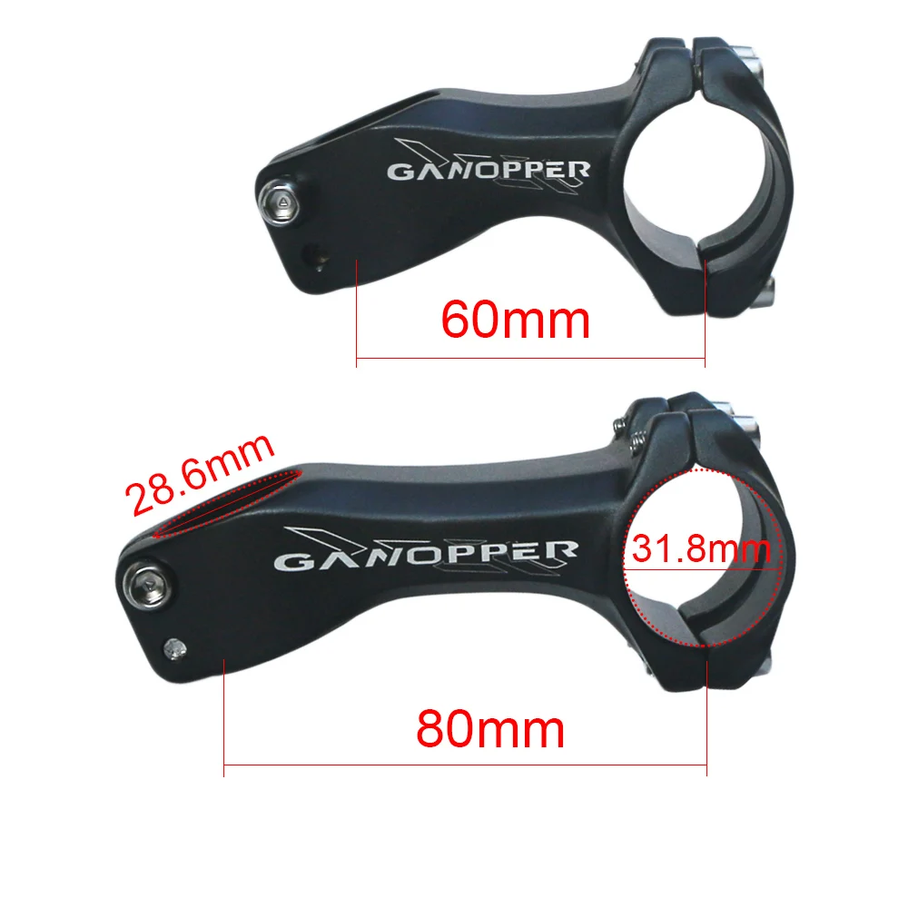 Bicycle Stem MTB Stem mesa Bicycle -20 degrees 31.8* 60/80mm high-strength Road Bike Riser CNC XC AM DH Handlebar Extender stem