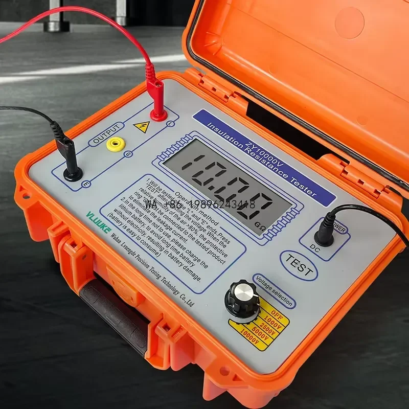 Wmwmnu 10000V 5000V Insulation Resistance Tester LCD Megohmmeter with 16V Lithium Battery for Insulation Test