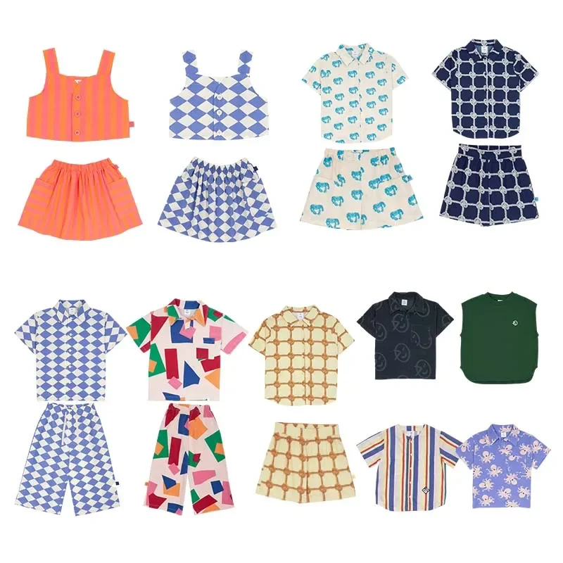 

Special Offer WYN Suit for Kids 2025 Summer Boys and Girls Casual Shirt Suit Baby Tops and Pants Two-piece Set