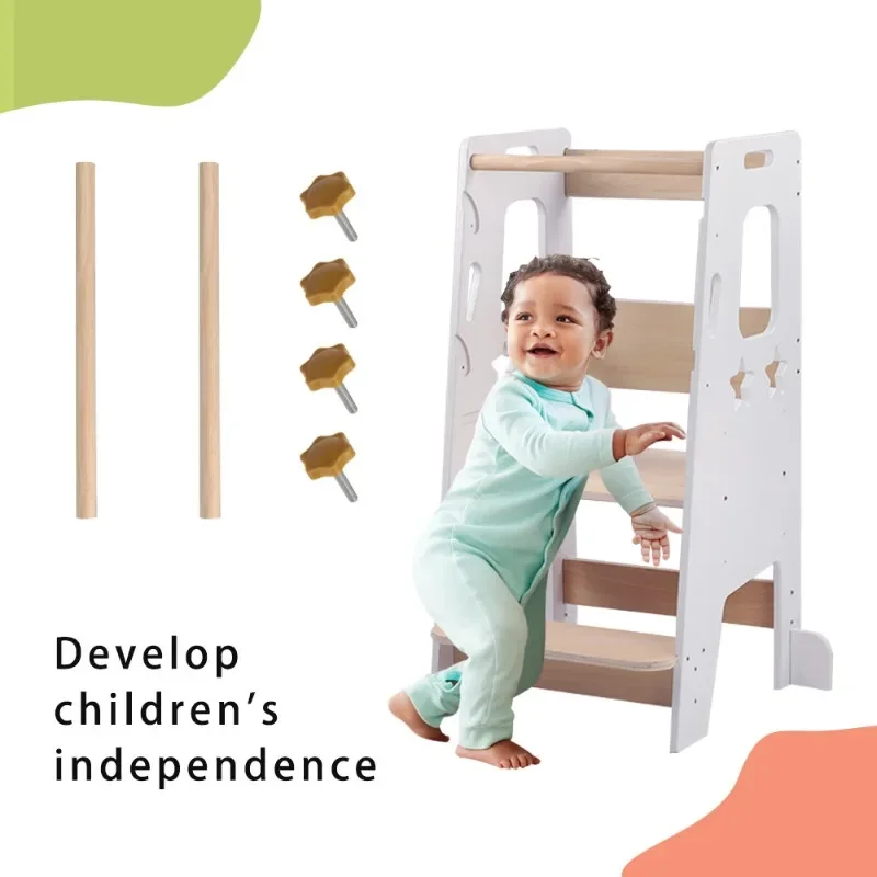 Children's hand stool Baby foot stool White multifunctional washing step foot stool Montessori learning tower