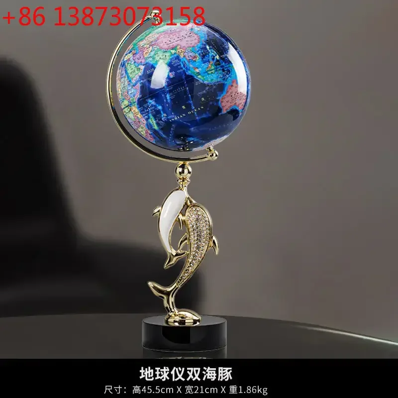 High-end light luxury living room high-end home soft decoration dolphin crystal ball  FT