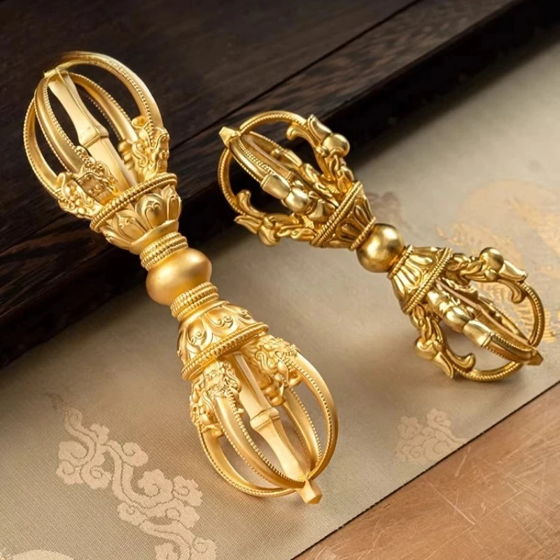 Tibetan Metal Diamond Pestle Household Buddhist Utensils Buddha Hall Decoration Offering Ritual Vessels Religious Supplies