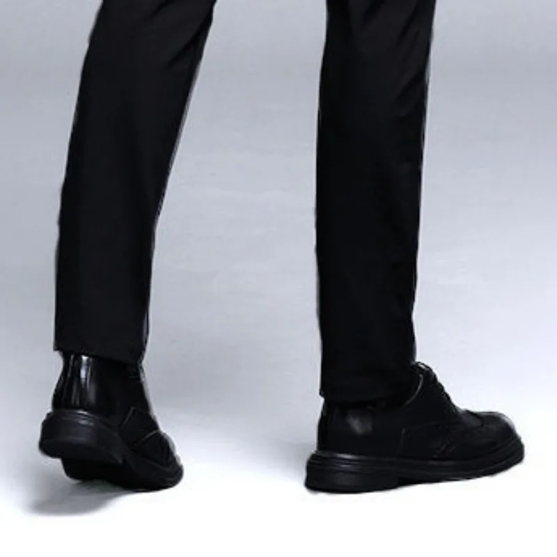 Spring Autumn Men's Clothing Popular Fashion Loose Fitting Straight Tube Thin Business Casual Breathable Stretch Long Pants