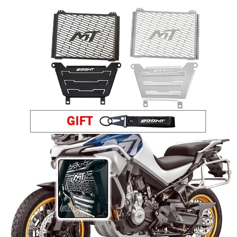 

New Motorcycle Silver/Black Radiator Grilles Guard Grill Protective Cover Protecter FOR CFMOTO 800MT 800 MT MT800 2021-2025 2022