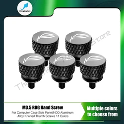 Customized M3.5 Screw ROG Logo Optional Hand Tighten Step Thumb Knurled PC Beautify MOD Part 11 Colors,5Pcs