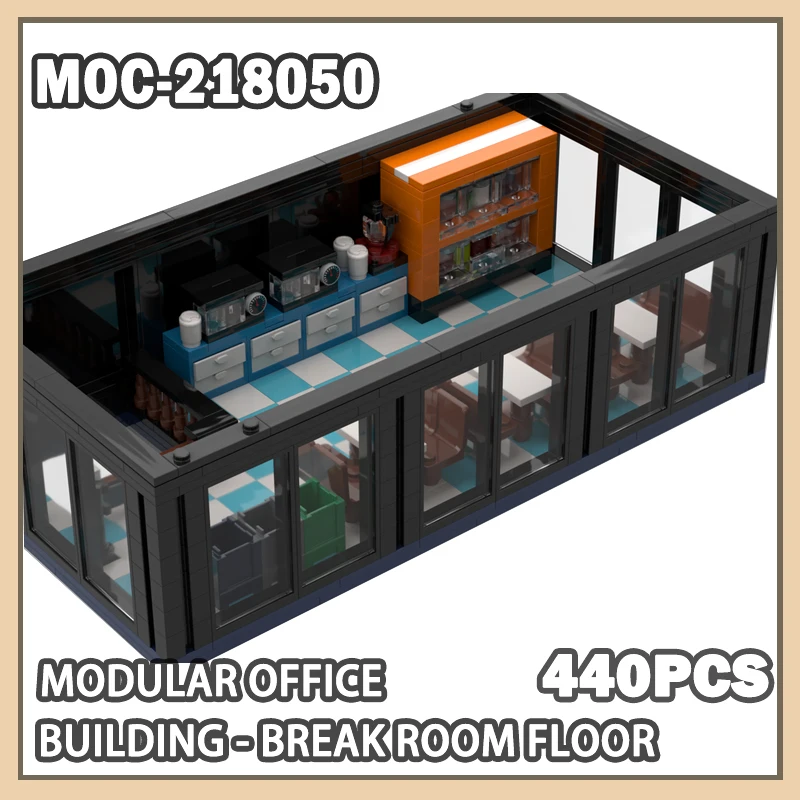 

MOC-218050 DIY Series Modular Office Building - Break Room Floor Building Block City Bricks Toys Kids Christmas Gifts 440PCS