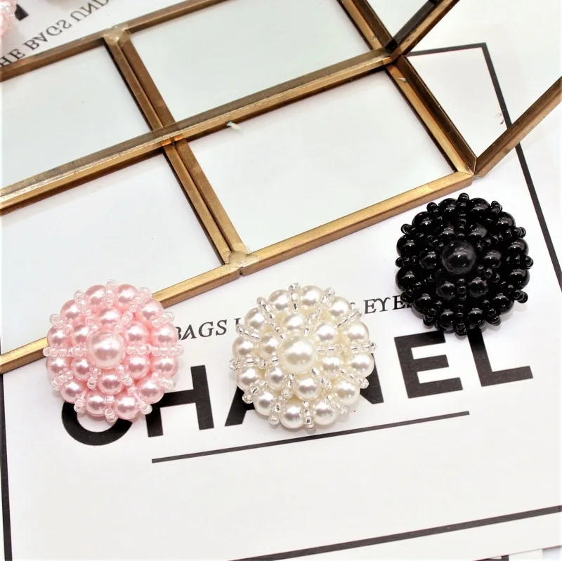 New Fashion High-end Clothing Decoration Coat Sweater DIY Handmade Pearl Button Supplies 1pcs