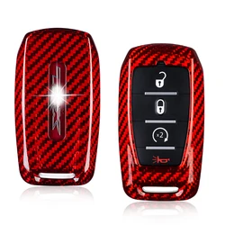 for Ram Key Cover With Keychain, Carbon Fiber Key Case Shell for Ram 1500 2500 3500 Accessories, for Ram Power Wagon Tradesman