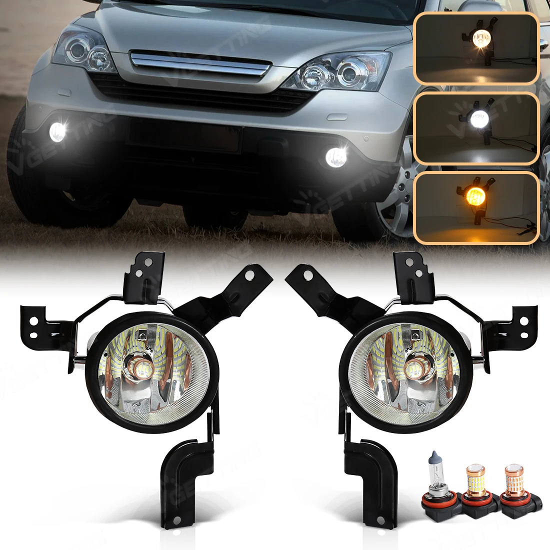 

33951-SWA-H01/33901-SWA-H01 LED Halogen Bulb Fog Lamp For Honda CRV 2007 2008 2009 Front Bumper Headlight Accessories Foglight