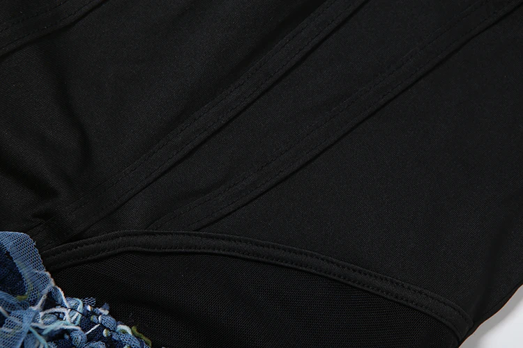 Weird Puss Mesh-Quasten-Dekoration Mini-Kleid Damen Sommer-Trend Neckholder Tiefer Ausschnitt Rückenfrei Ärmellos Tailliert Mode Bodycon – Detail 8