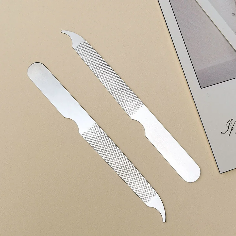 10Pcs/Set Stainless Steel Nail Files Nail Polishing Stripe Sprouts Files Manicure Tools Beauty Accessories Wholesale