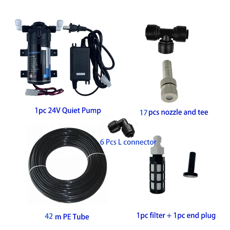 Бесшумный водяной насос с туманными насадками, система аэропоники, бампер, Террариум, патио, система охлаждения