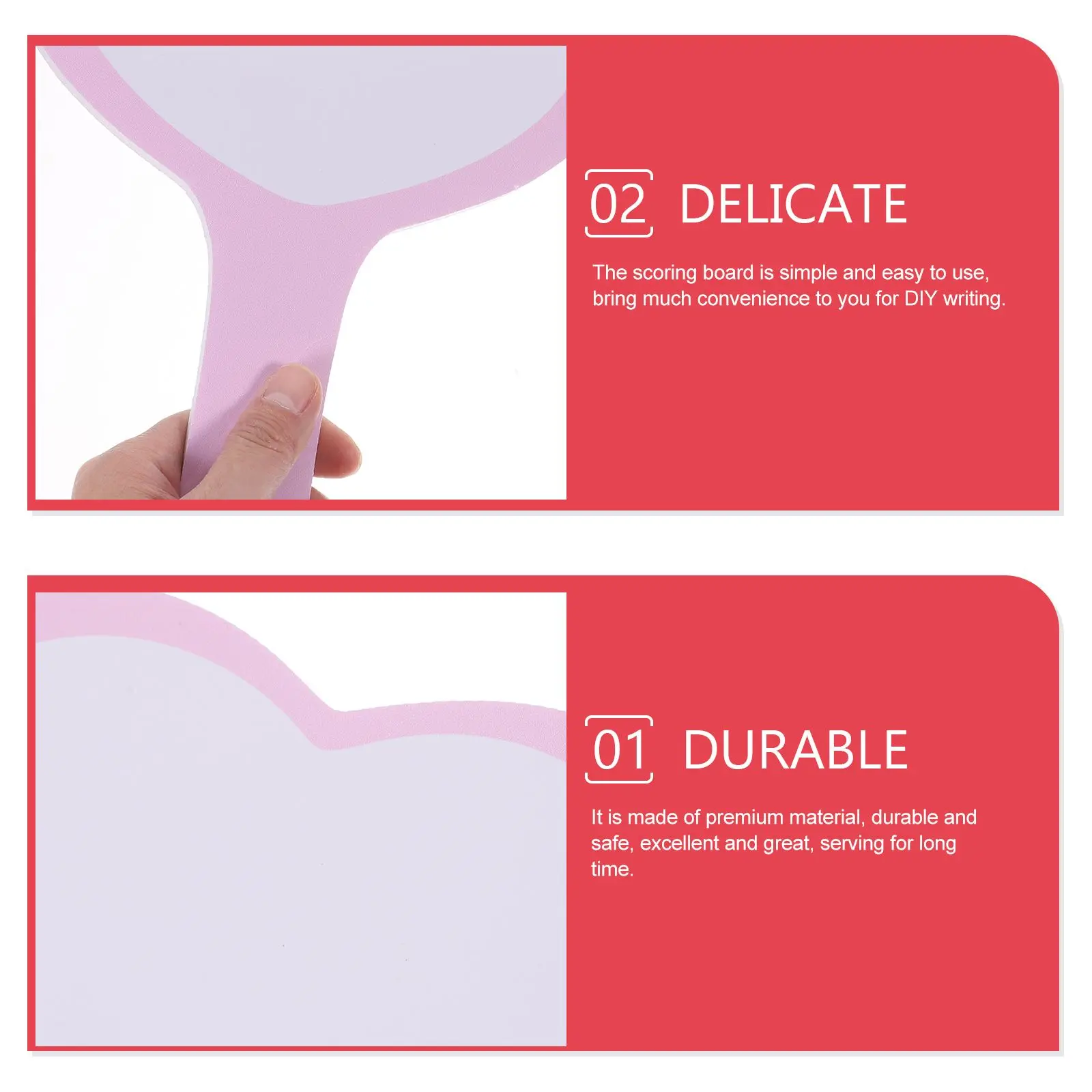 Foam Handheld Scoreboard Paddle White Single Side Erasable DIY Blank Writing Board Practical Pink Baby Auction Accessory