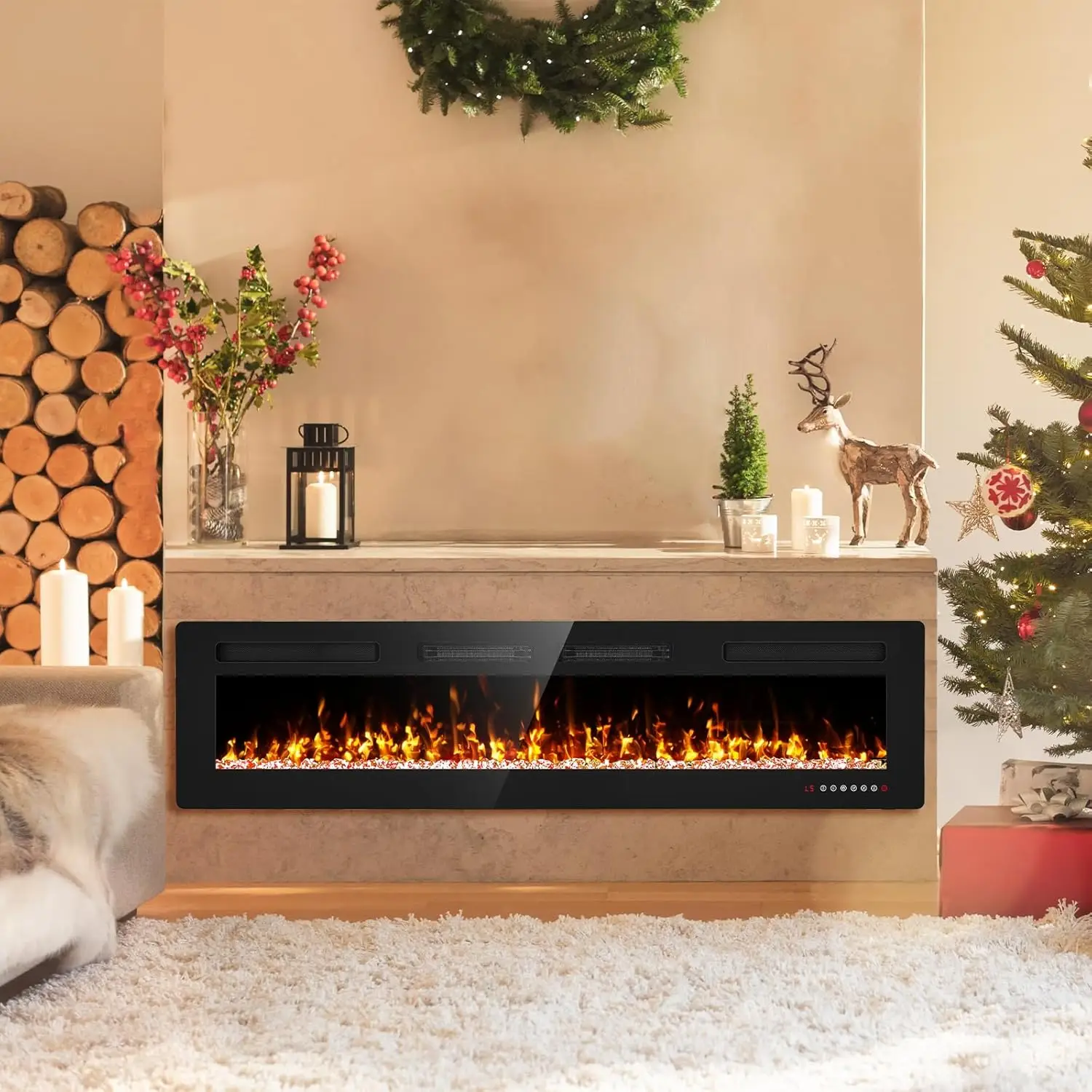 Wall Mounted Fire Places Electric Fireplace with Remote Control