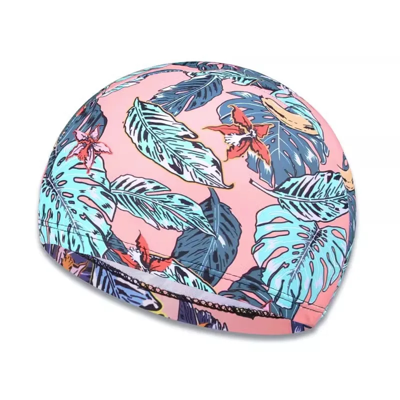 Swim Cap Men And Women Breathable High Elastic Cloth Swim Cap Color Comfortable No Cut Children\'s Swim Cap Universal