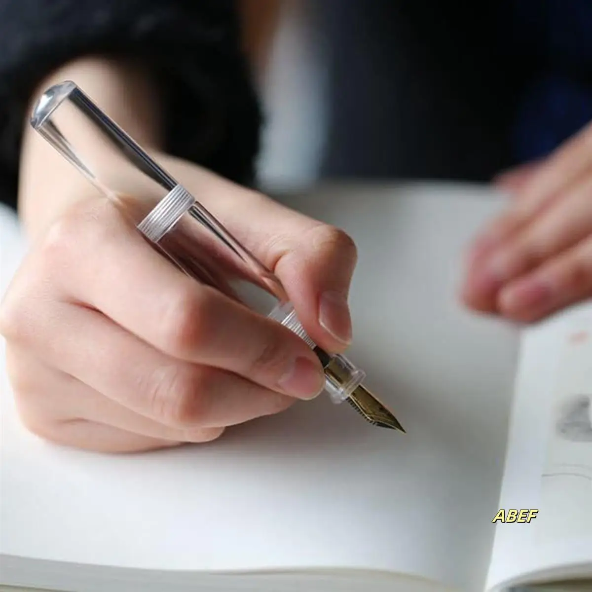 2X ミニポケットサイズスポイト万年筆書き込みインクペン F ペン先インクペンポータブルミニポケットペン透明