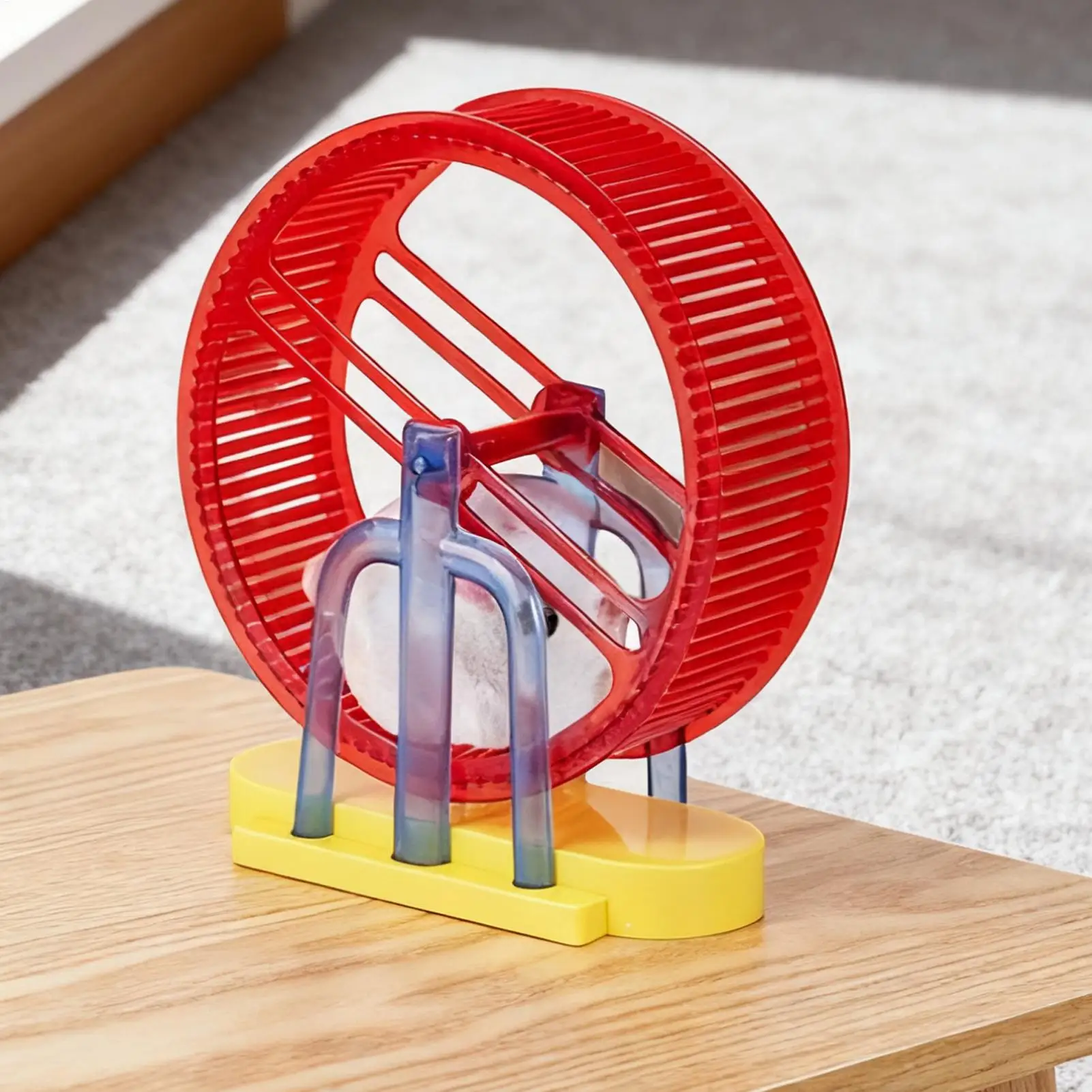 Elektronische huisdieren Elektronisch dierenspeelgoed Hamster Interactieve simulatie Pluche konijntjesmodel met standaard Oefenwielspel voor hond