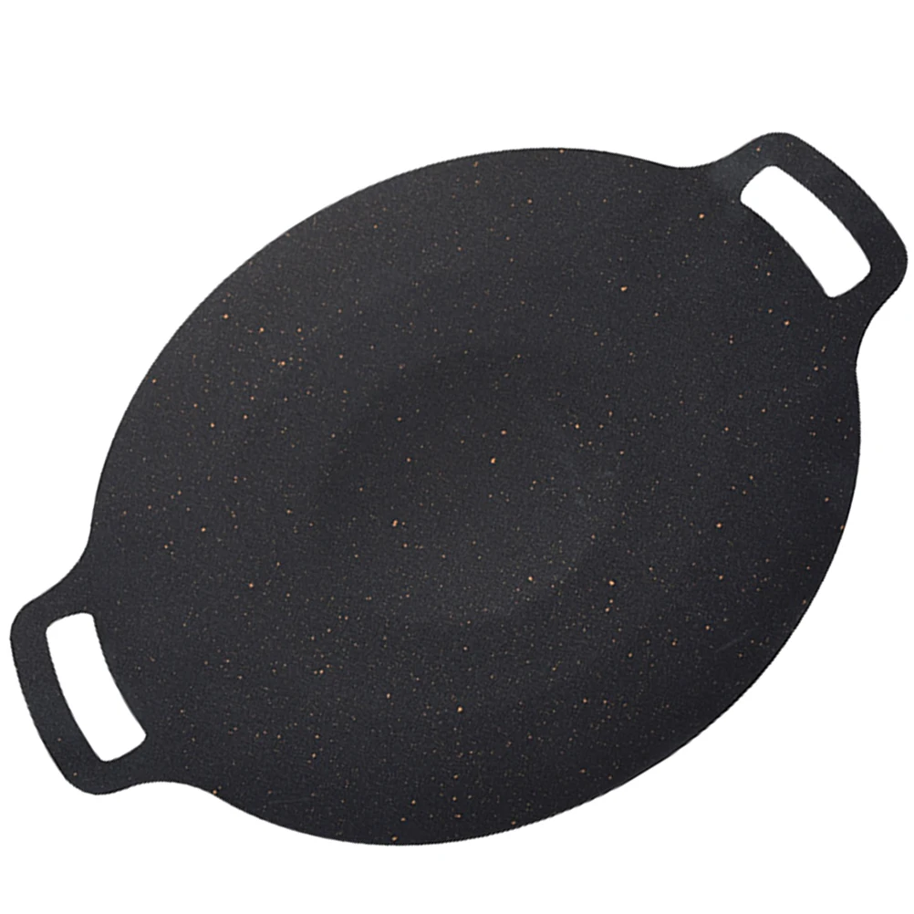 

Induction Cooker BBQ Pan 28cm Korean Grill Plate Camping Stove Pizza Frying Grilling Tool Nonstick Durable Compact