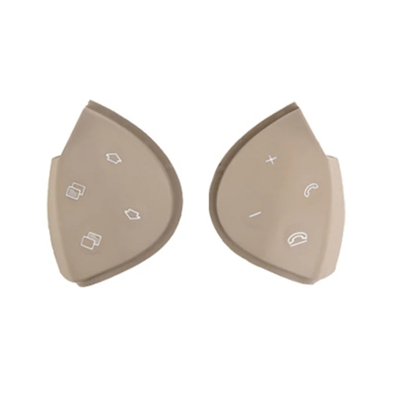 Car Steering Wheel Switch Control Button Trim Cover for Mercedes-Benz E-Class W211 E320 E350 E550 2003-2006 Beige