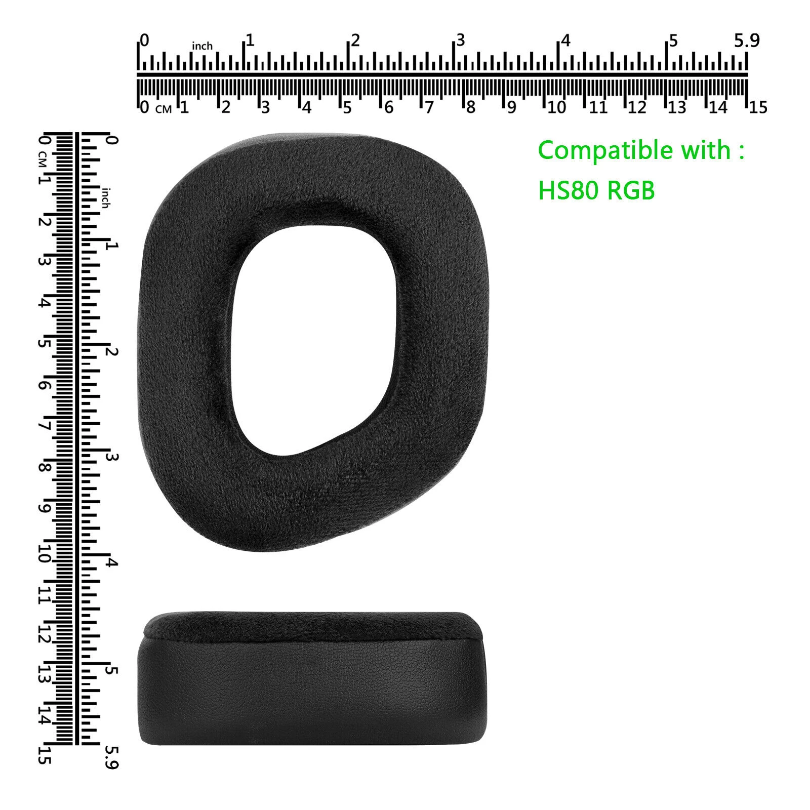 استبدال وسادات الأذن بطانة للأذن غطاء بروتين رغوة وسادة عقال إصلاح أجزاء ل Corsair HS80 RGB سماعات الألعاب سماعات