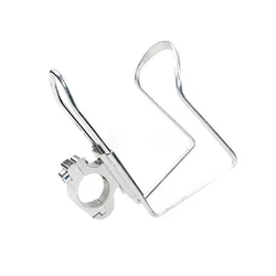 Chrome Aluminum Alloy Motorcycle Cup Holder Handlebar Mount Drink Water Bottle Acsessories Silver Things for Bicycle Moto Bike