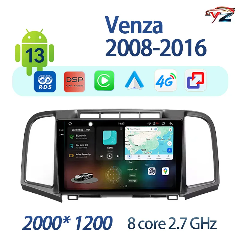 2 DIN 9 INCH FYT-7870 For Toyota Venza 2008 - 2016 CarPlay Android Auto Car head unit Auto radio Car Radio Multimedia Stereo
