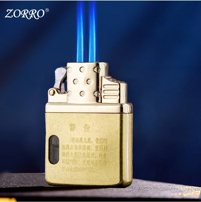 ZORRO Original Insert Movement Accessories Replace Inner Liner Windproof Single Double Jet Butane Gas Transparent Visible Gas