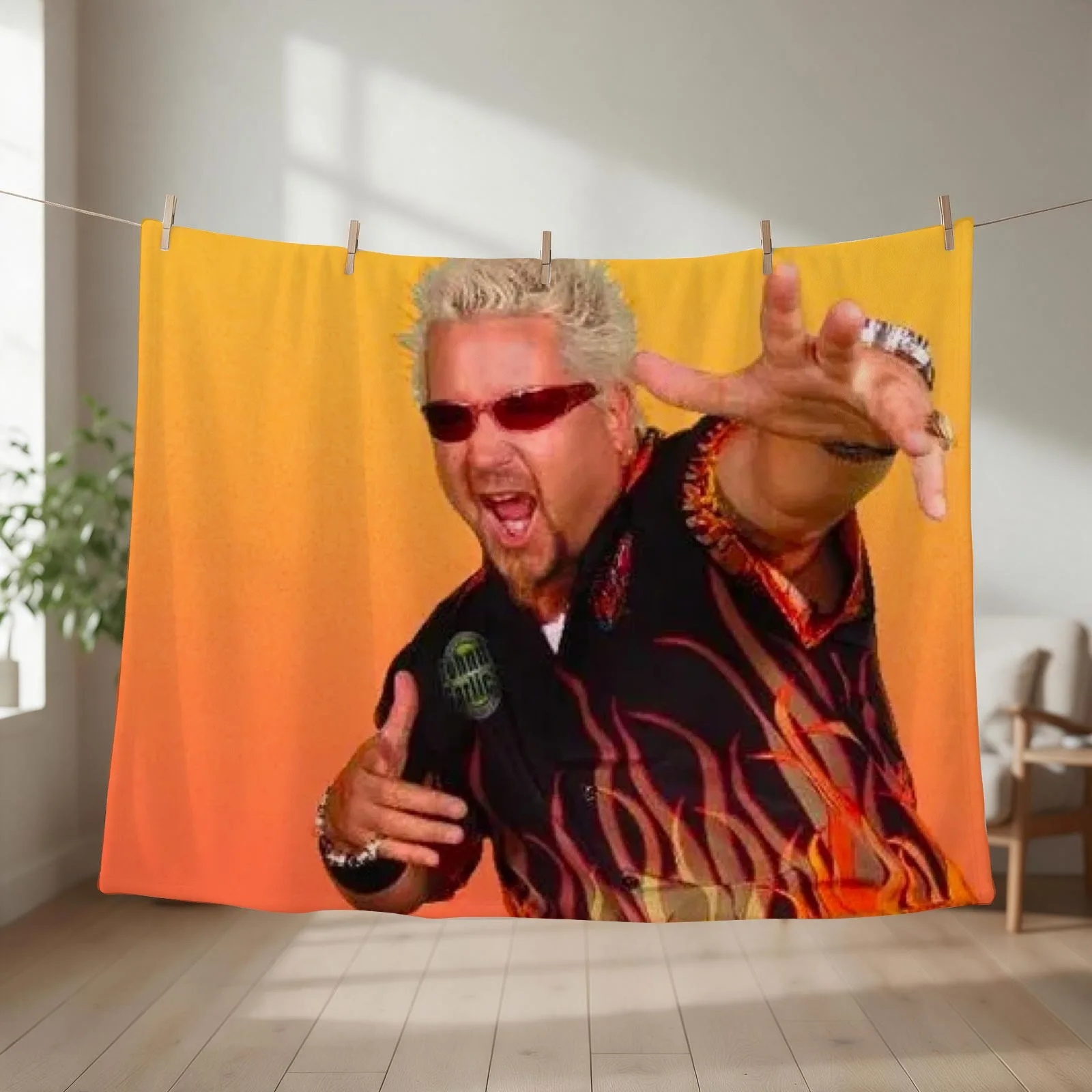 guy fieri Throw Blanket couch cozy soft plush fuzzy picnic outdoor blanket