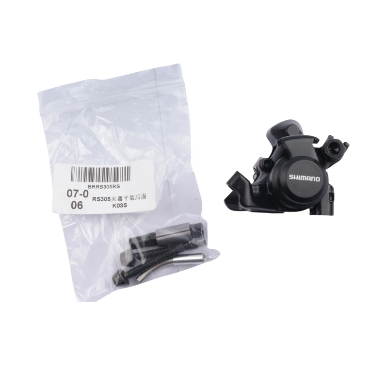 Shimano RS305 Bremse, flache Montage, vorne und hinten, mechanische Scheibenbremse mit L05A-Pads für Rennrad, BR-RS305, hinterer Bremssattel, Schwarz – Detail 8