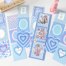 6 pcs Kawaii Cartoon Stickers Scrapbooking Diary Album handmade DIY Junk Journal Creativity Adhesive Diy Sticker