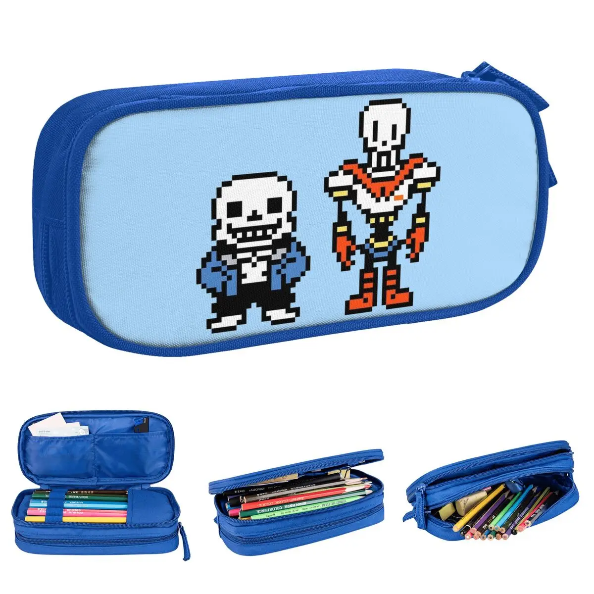 Undertale Sans And Papyrus Pencil Cases Fashion Game Pen Bags Kids Large Storage School Supplies Gifts Pencil Box