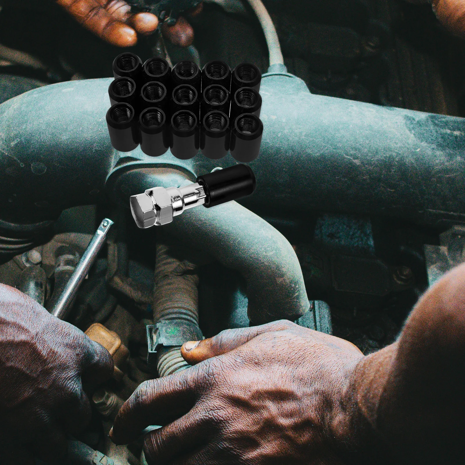 1セット M12X1.5 ブラック ホイールラグナットカバー 車用ハブネジプロテクターキャップ 自動車ホイールナット用